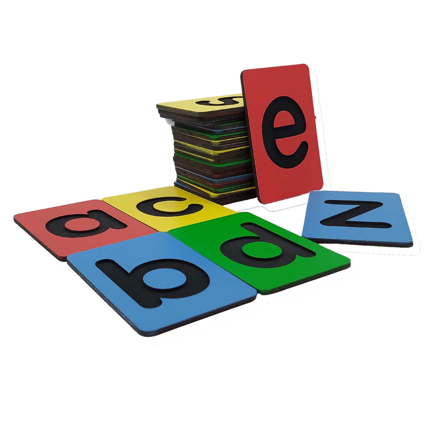 Engraving MDF Lowercase Alphabet Letters Card a-z - Educational Wooden Learning Toy