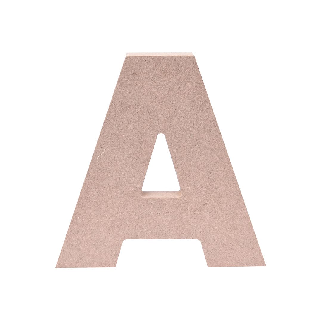 5-Inch Wooden Capital Letter A - MDF Cutout