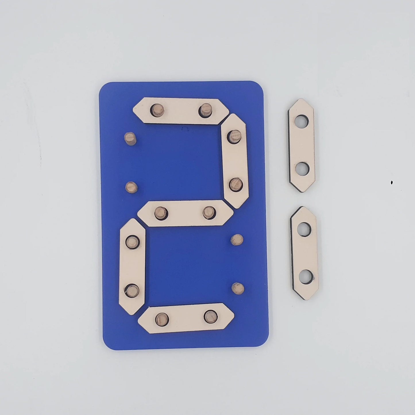 Digital Number Puzzle - Wooden Construction Learning Board