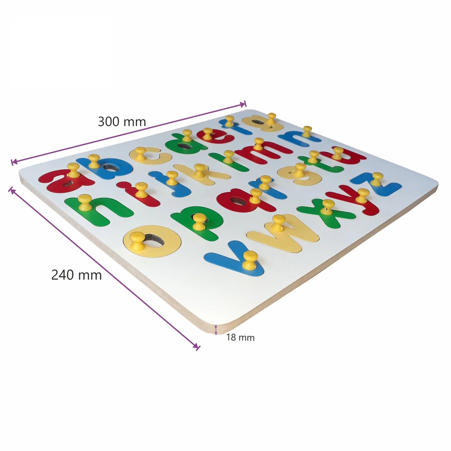 Lowercase Alphabet Puzzle - MDF ABC Learning Board