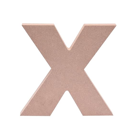 5-Inch Wooden Capital Letter X - MDF Cutout