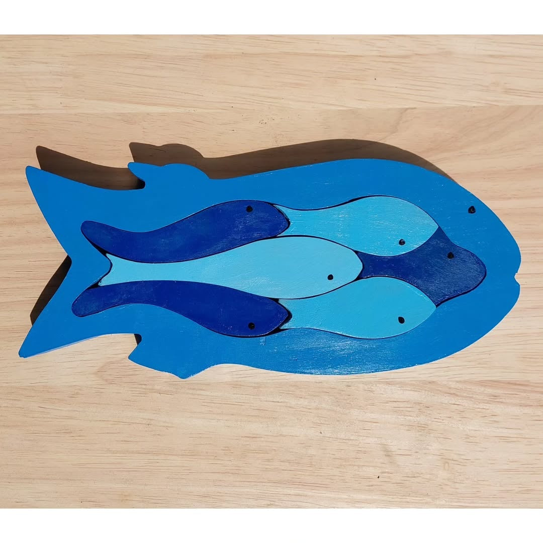 Wooden Fish Puzzle - Ocean Educational Toy