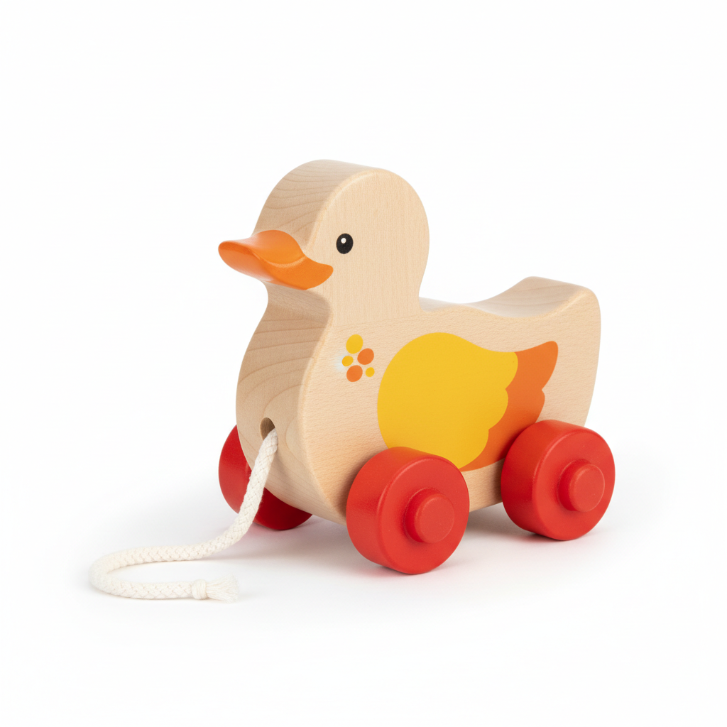 Wooden Pull-Along Duck