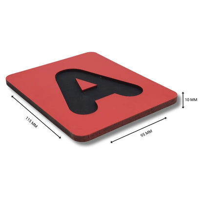 Engraving MDF Alphabet Letters Card - Educational Wooden Learning Toy