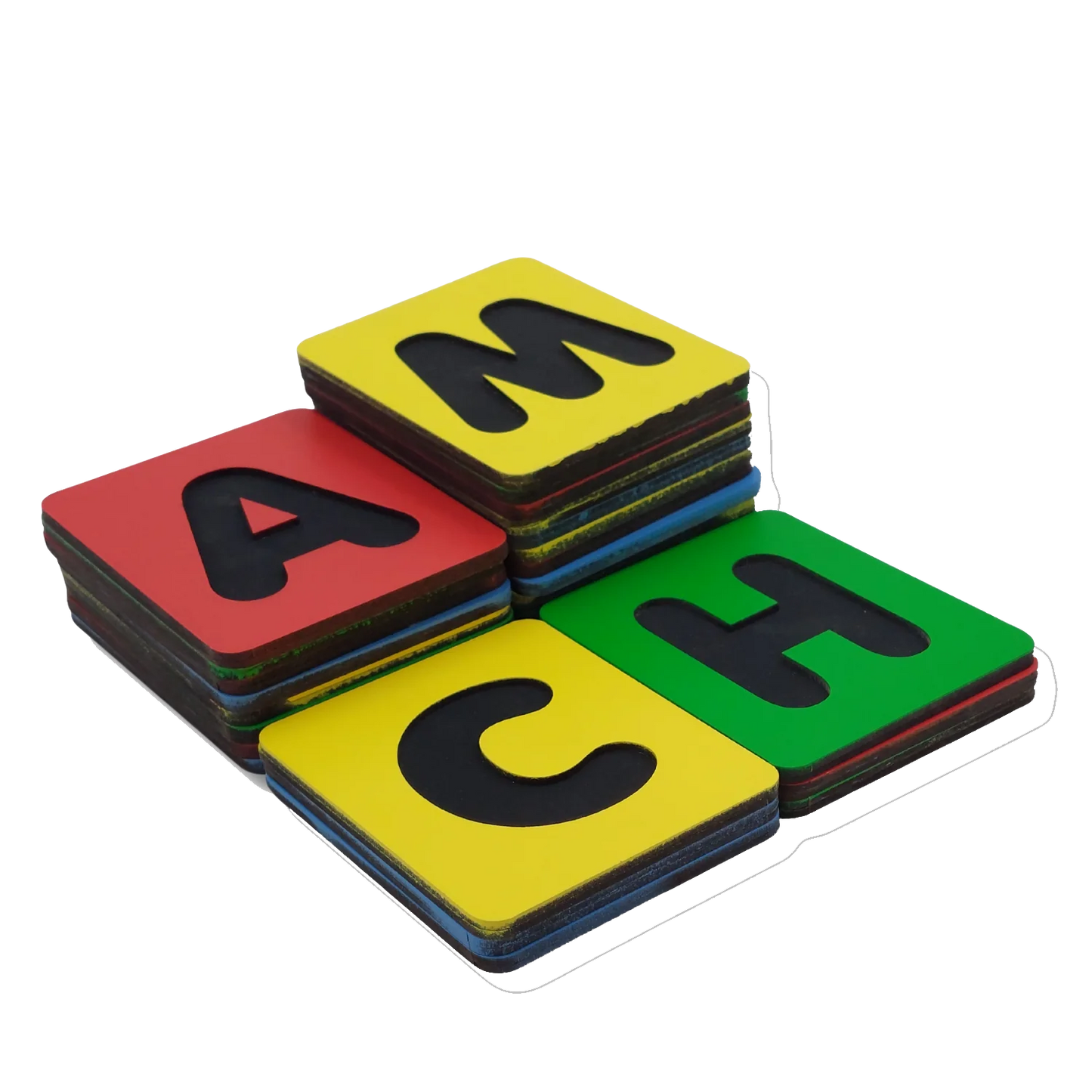 Engraving MDF Alphabet Letters Card - Educational Wooden Learning Toy