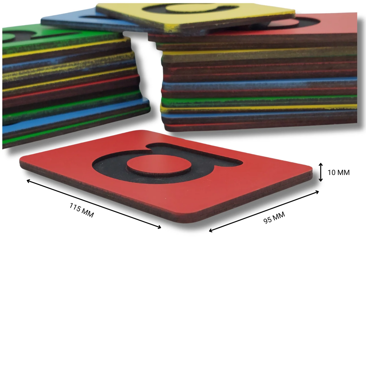 Engraving MDF Lowercase Alphabet Letters Card a-z - Educational Wooden Learning Toy