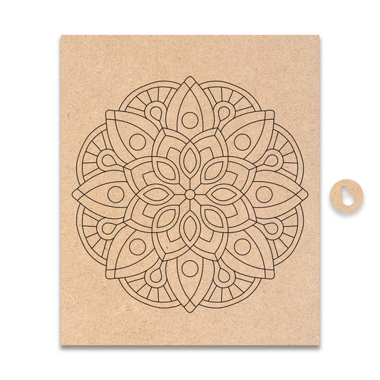 Pre-marked MDF Painting Board - Mandala Design