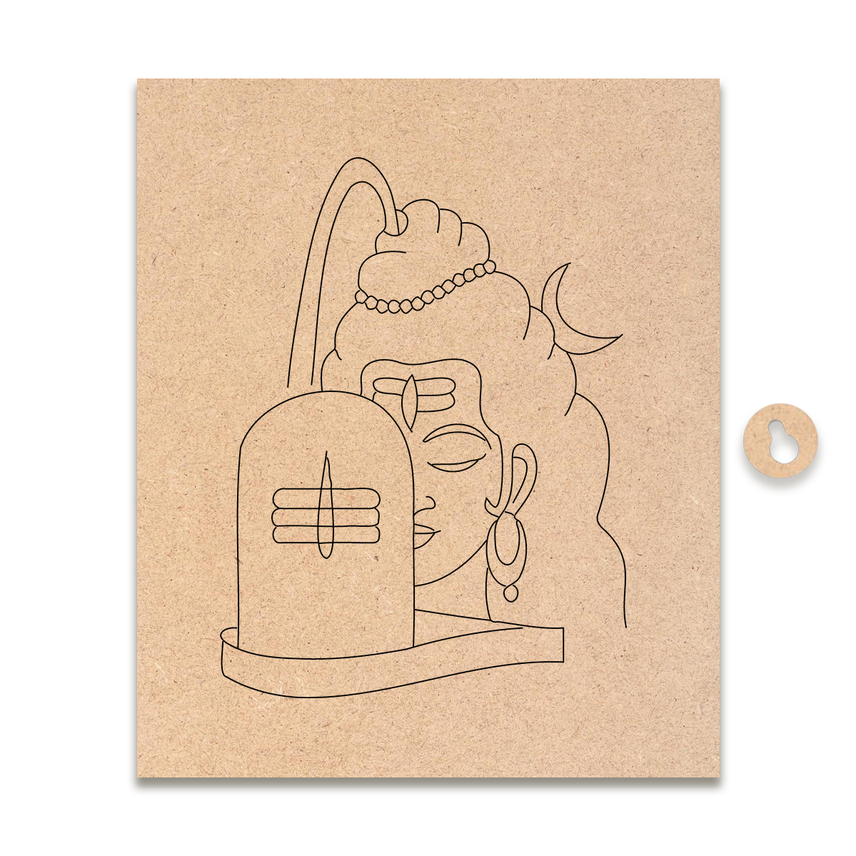 Pre-marked MDF Painting Board - Shivling Design