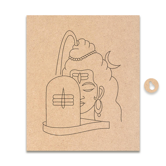 Pre-marked MDF Painting Board - Shivling Design
