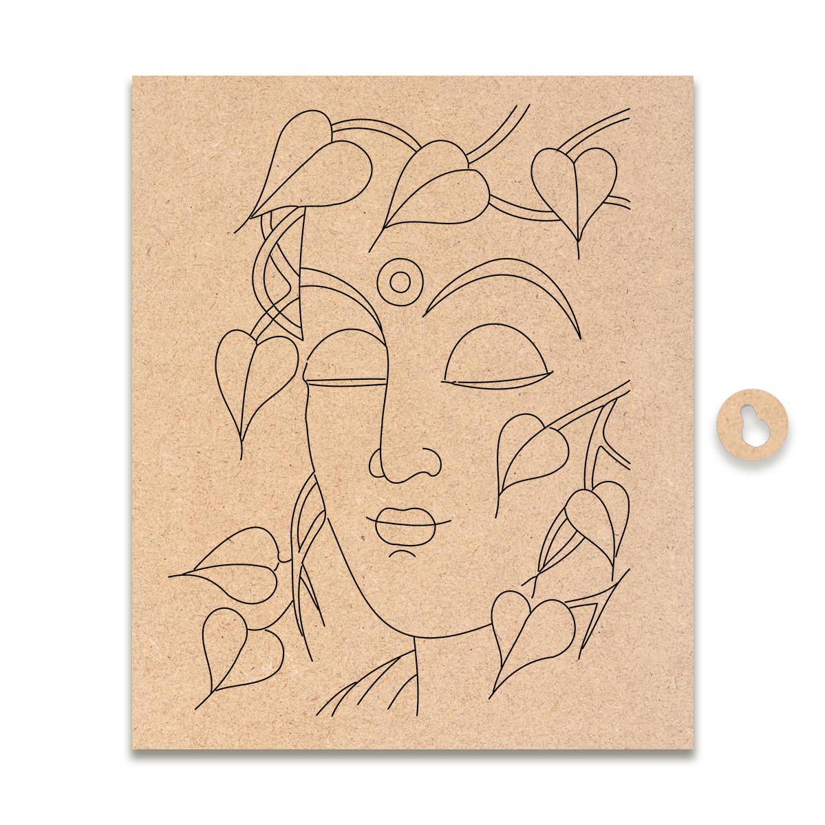 Pre-marked MDF Painting Board - Krishna Design