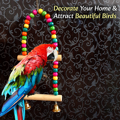 TokyoDo Arch Bird Swing Ladder - 2-Tier with Brass Bells