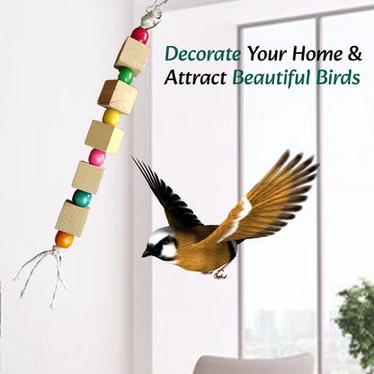 TokyoDo Wooden Block Chew Toy - Colorful Bird Foraging Toy
