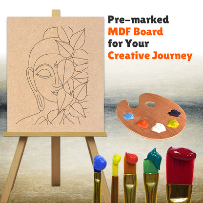 Pre-marked MDF Painting Board - Buddha Design