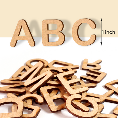 Wooden MDF Alphabet Letter Cutouts A to Z - Learning Set