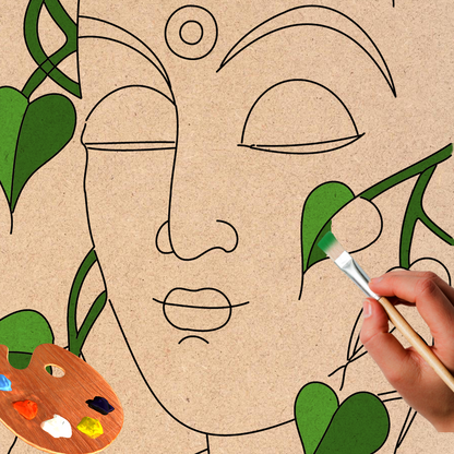 Pre-marked MDF Painting Board - Krishna Design