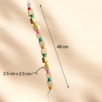 TokyoDo Extra Long Wooden Block Chew Toy - 48cm Bird Foraging Toy