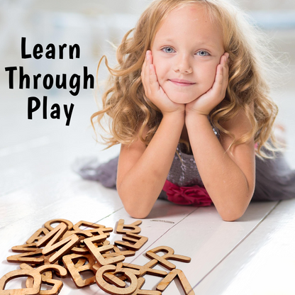 Wooden MDF Alphabet Letter Cutouts A to Z - Learning Set