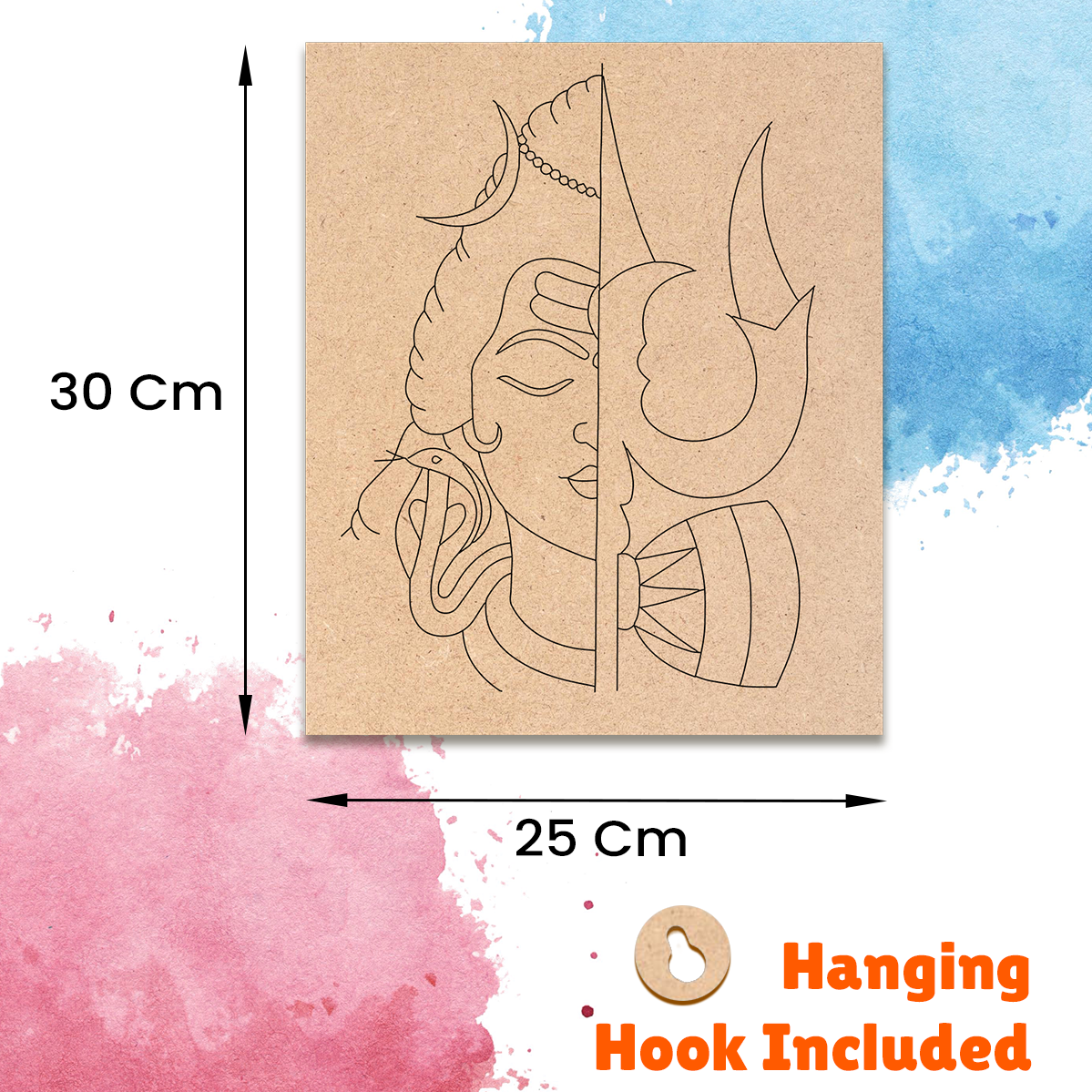 Pre-marked MDF Painting Board - Shiva Moon Design