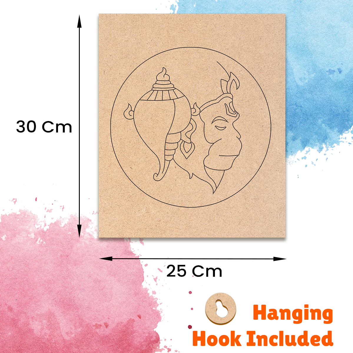 Pre-marked MDF Painting Board - Hanumanjee Design