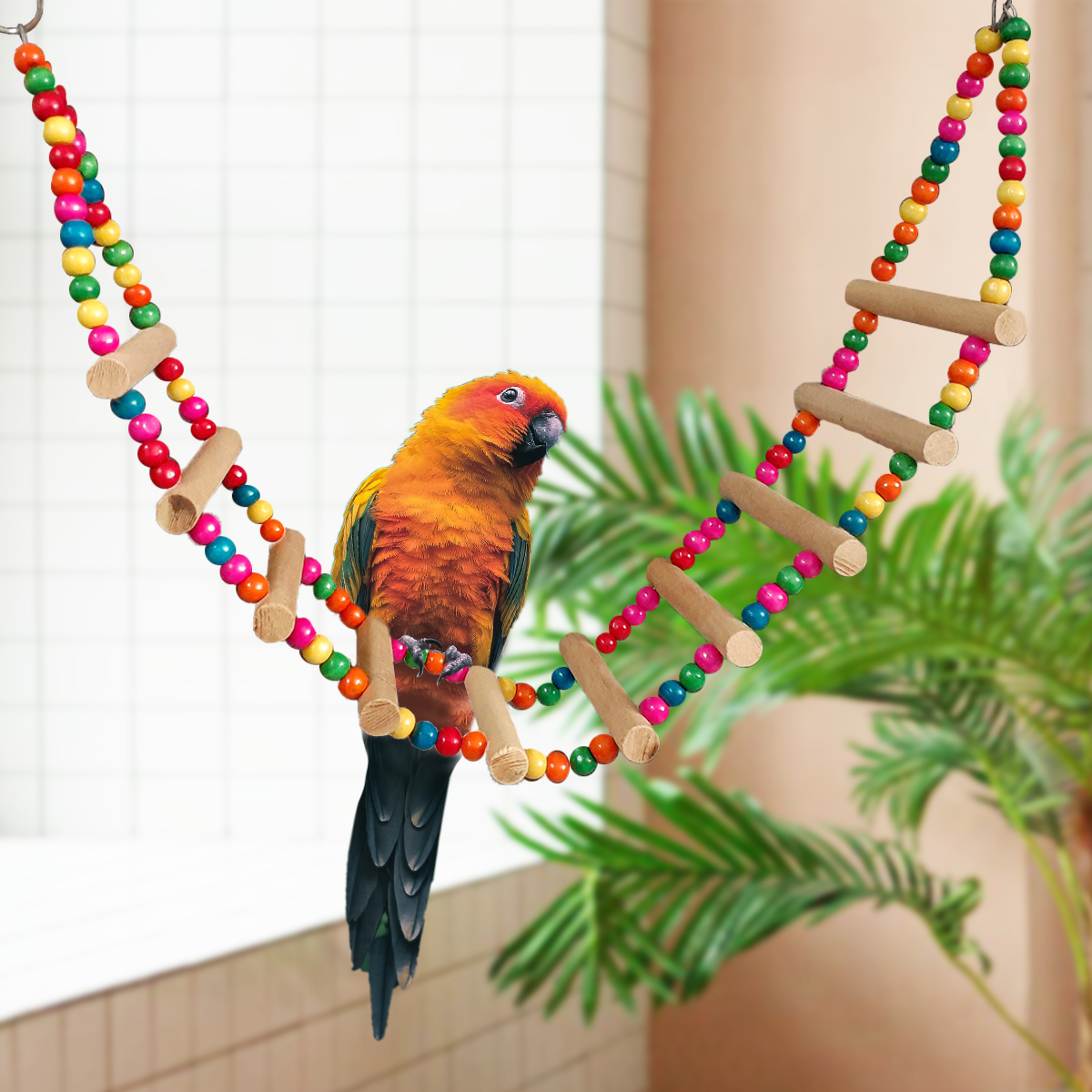 TokyoDo Large Shaped Rope Ladder - Multi-Perch Climbing Toy