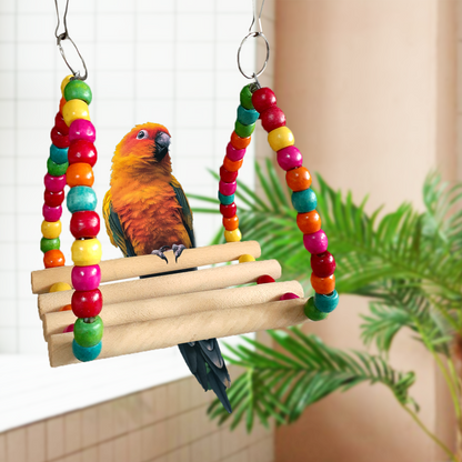 TokyoDo Bird Swing - Colorful Wooden Perch Toy