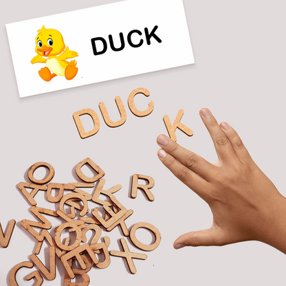 Wooden MDF Alphabet Letter Cutouts A to Z - Learning Set