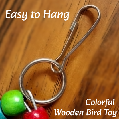TokyoDo Spiral Bird Toy - Colorful Coil Perch with Bell