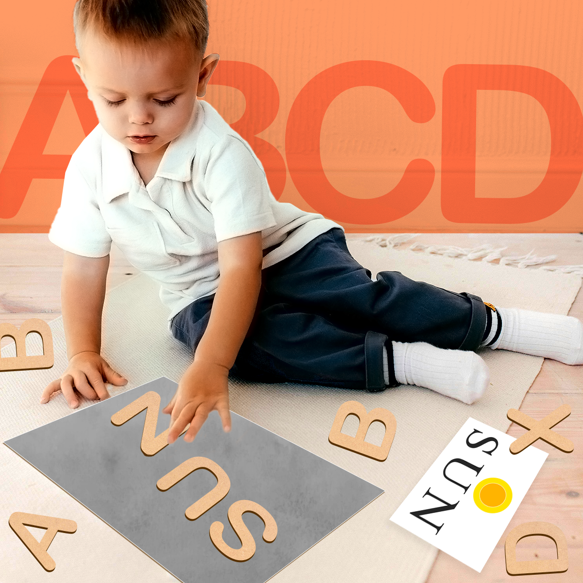 Wooden MDF Alphabet Letter Cutouts A to Z - Learning Set