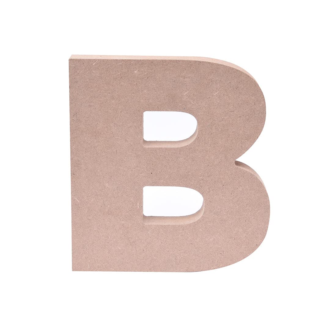 5-Inch Wooden Capital Letter B - MDF Cutout
