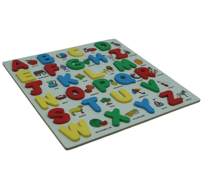 Wooden Alphabet Picture Puzzle A-Z with Objects