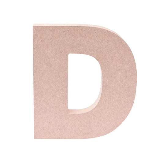5-Inch Wooden Capital Letter D - MDF Cutout