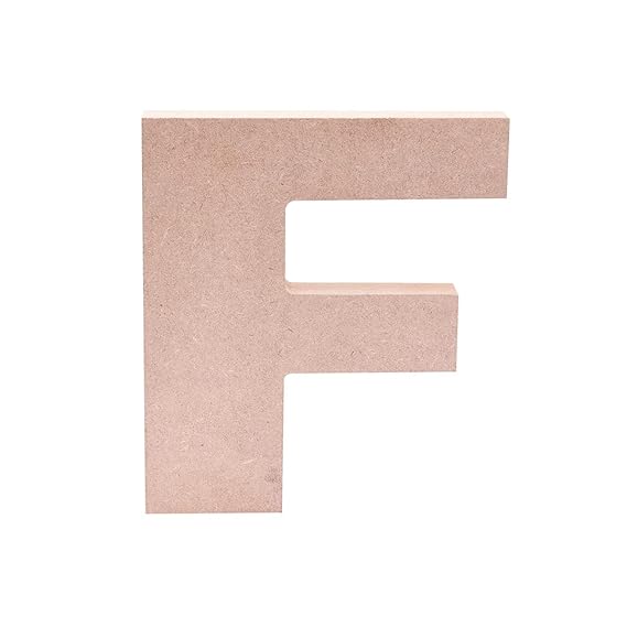 5-Inch Wooden Capital Letter F - MDF Cutout