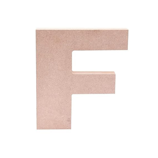 5-Inch Wooden Capital Letter F - MDF Cutout