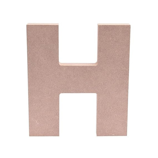 5-Inch Wooden Capital Letter H - MDF Cutout