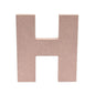 5-Inch Wooden Capital Letter H - MDF Cutout