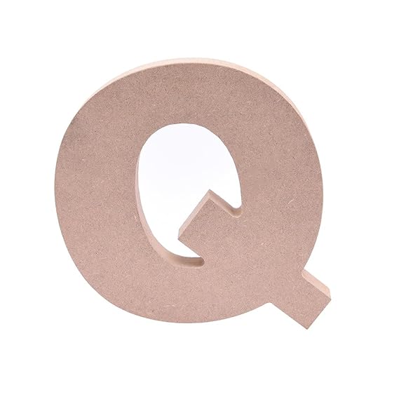 5-Inch Wooden Capital Letter Q - MDF Cutout