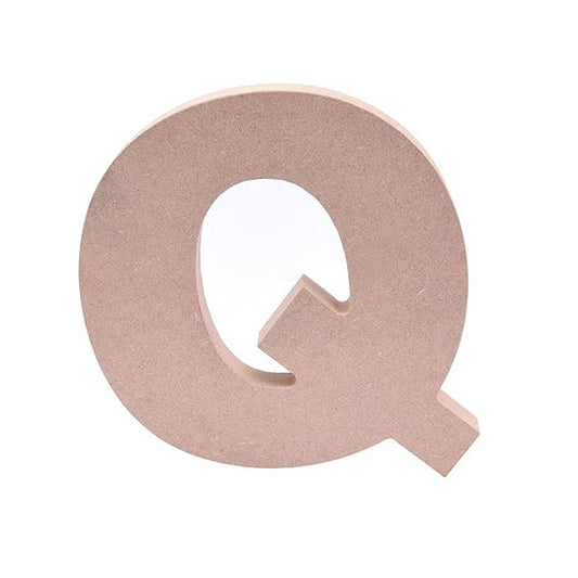 5-Inch Wooden Capital Letter Q - MDF Cutout