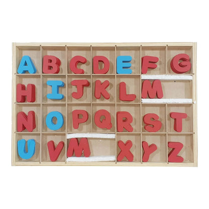 Wooden Alphabet Learning Tray - ABC Letter Sorting Educational Toy