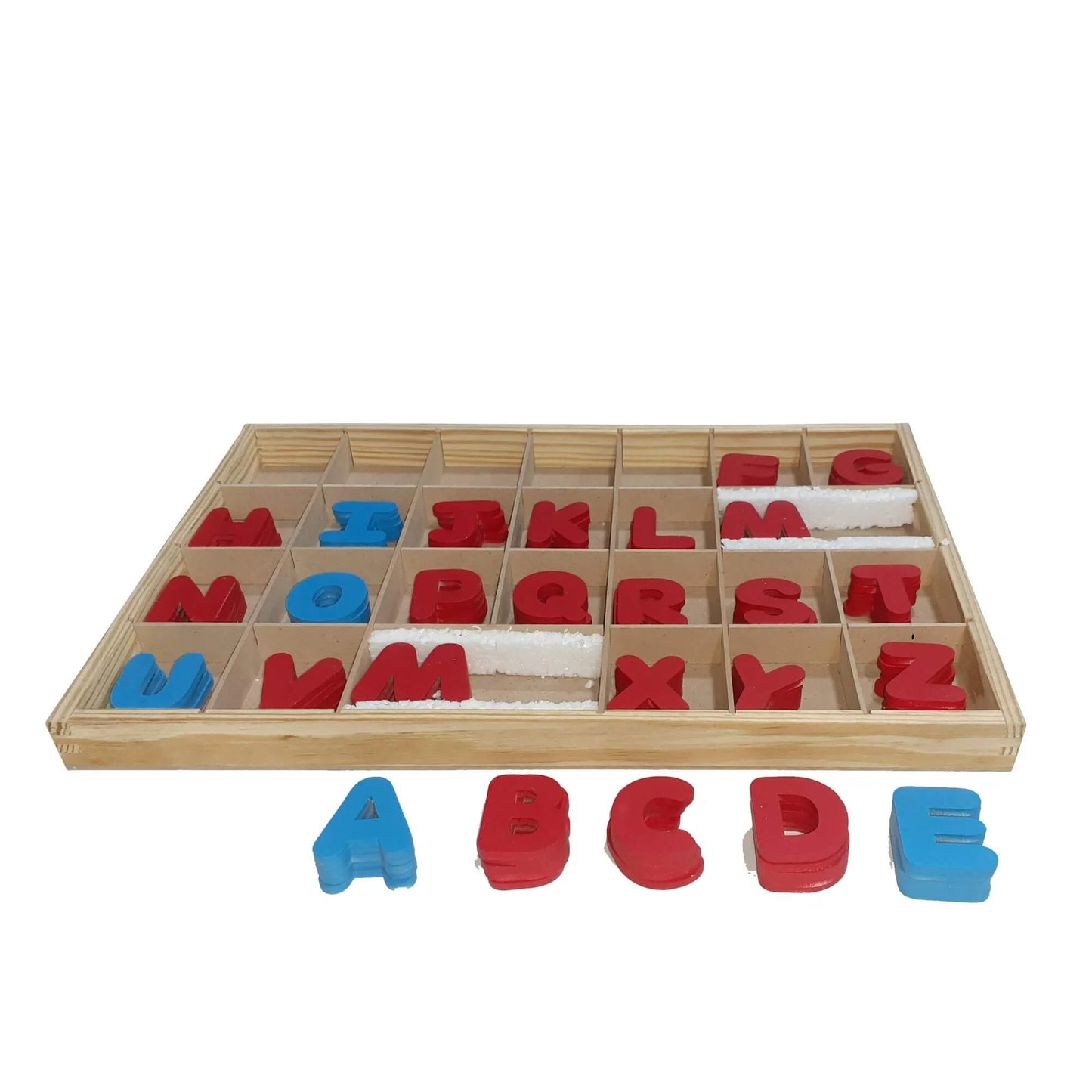 Wooden Alphabet Learning Tray - ABC Letter Sorting Educational Toy