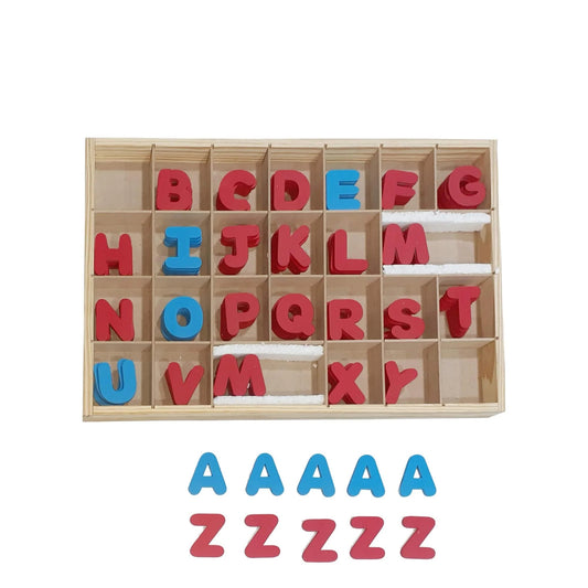 Wooden Alphabet Learning Tray - ABC Letter Sorting Educational Toy