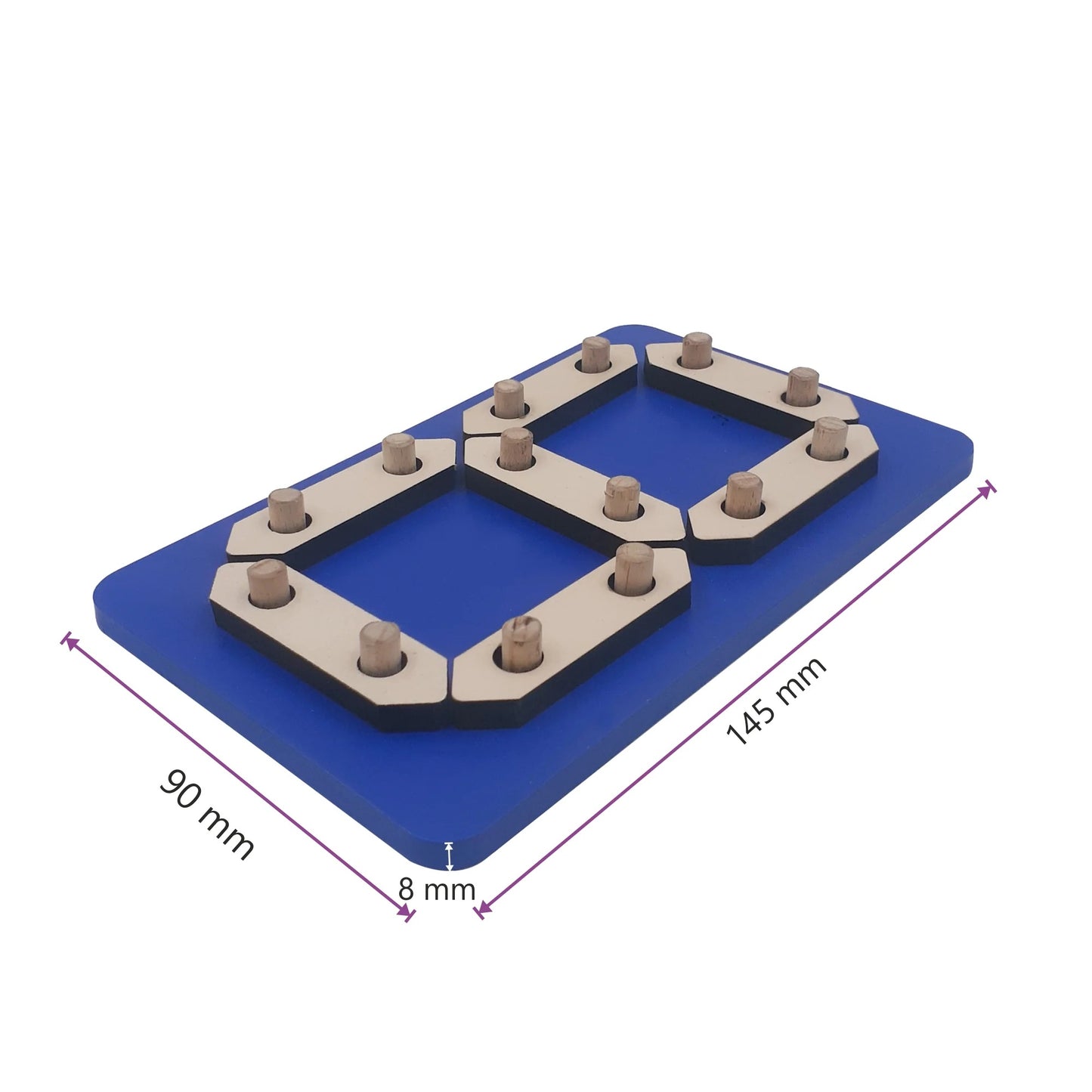 Digital Number Puzzle - Wooden Construction Learning Board