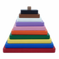 Square Stacking Tower - 10 Piece Wooden Geometric Puzzle for Toddlers