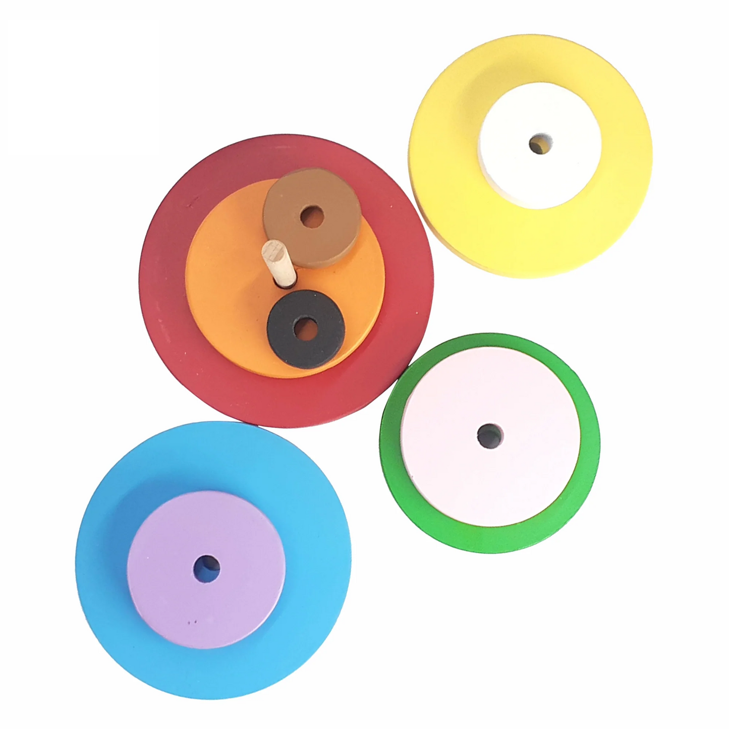 Rainbow Ring Stacking Tower - Classic Wooden Toy