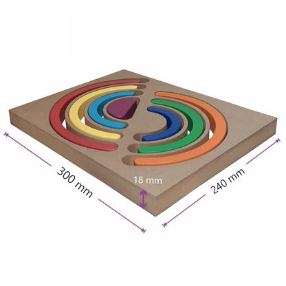 Rainbow Spiral Puzzle - Wooden Montessori Learning Toy
