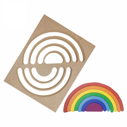 Rainbow Spiral Puzzle - Wooden Montessori Learning Toy
