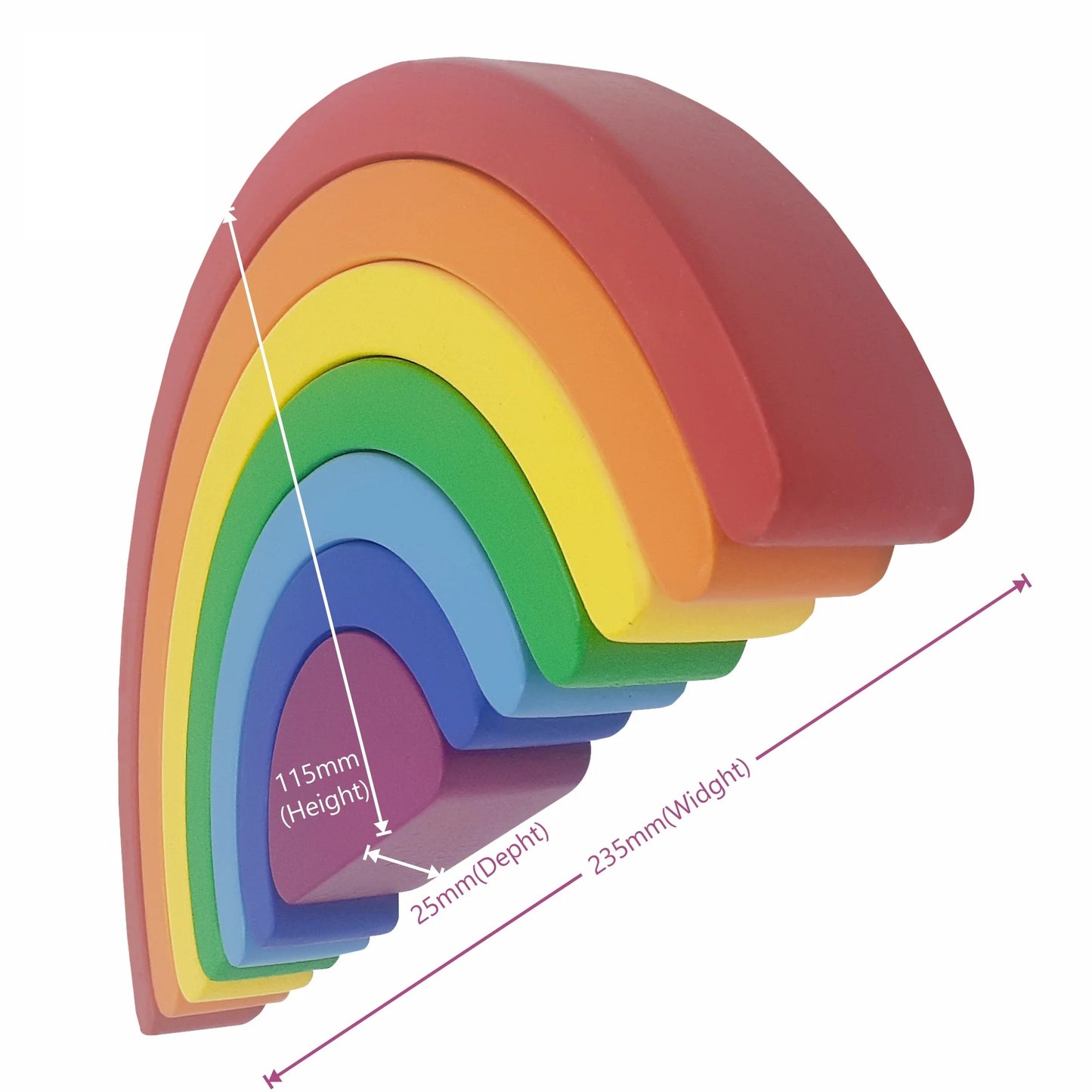 Rainbow Stacker - Wooden Nesting Arches