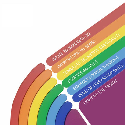 Rainbow Stacker - Wooden Nesting Arches