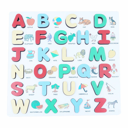 Wooden Alphabet Picture Puzzle A-Z with Objects