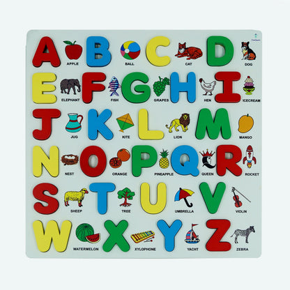 Wooden Alphabet Picture Puzzle A-Z with Objects