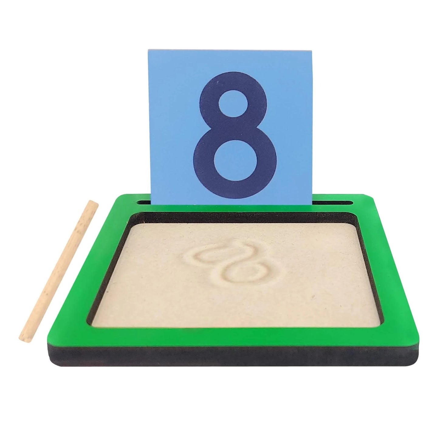 MDF Sand Writing Tray with Number Cards